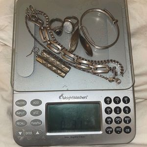 Mixed lot of sterling silver 925 jewelry including Tiffany bracelet